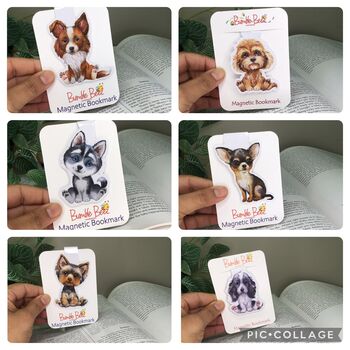 Personalised Magnetic Bookmark Chose Your Pet Dog, 2 of 10