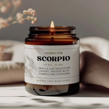 Scorpio Gifts Scorpio Zodiac Candle, 5 of 7