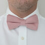 Wedding Handmade 100% Brushed Cotton Tie In Dusty Pink | Groomsmen Ties, thumbnail 8 of 10