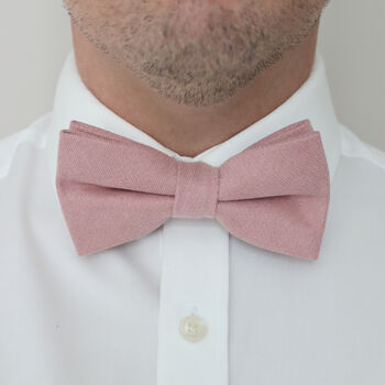 Wedding Handmade 100% Brushed Cotton Tie In Dusty Pink | Groomsmen Ties, 8 of 10