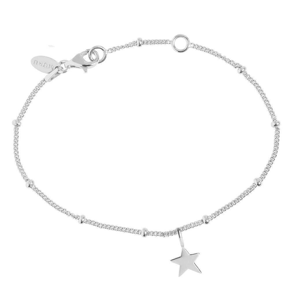 Initial Star Bracelet In Silver, Gold Vermeil By Muru ...