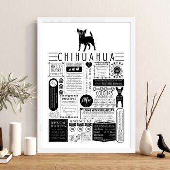 Personalised Chihuahua Dog Trait Fact Print, 4 of 7