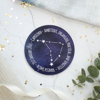 Personalised Constellation Coaster, Star Signs, 9 of 12