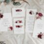 Burgundy Floral Gatefold Wedding Invitations, thumbnail 5 of 5