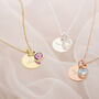 Sterling Silver Esme Name And Birthstone Personalised Necklace, thumbnail 1 of 11
