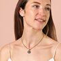 Semi Precious Pendant Necklace In Gold, thumbnail 6 of 6