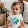 Earth Print Baby Bodysuit, thumbnail 2 of 3