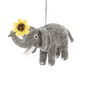 Handmade Felt Sidney The Sunflower Elephant Decoration, thumbnail 2 of 3
