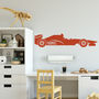 Personalised Racing Car Wall Sticker Gift For Boys Room, thumbnail 1 of 2