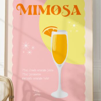 Mimosa Cocktail Print, 4 of 4
