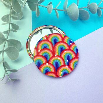 Rainbow Fabric Pocket Mirror, 4 of 4