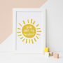 You Are My Sunshine, Typography Print, thumbnail 2 of 4