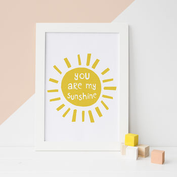 You Are My Sunshine, Typography Print, 2 of 4