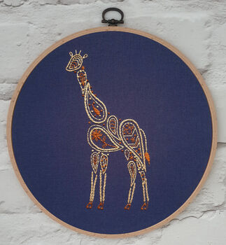 Giraffe Banner Embroidery Kit, 4 of 5