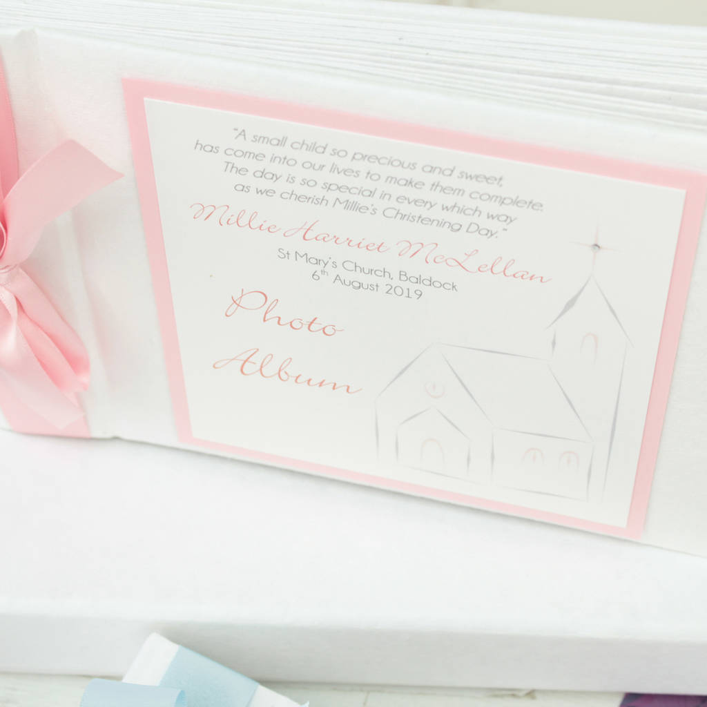 Personalised Christening Photo Album By Dreams To Reality Design Ltd