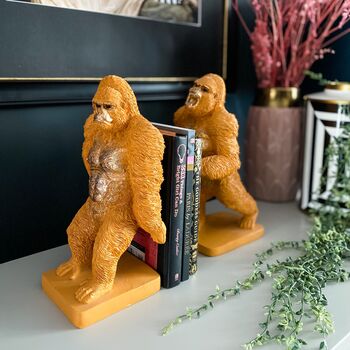 Gorilla Orange And Gold Bookends, 2 of 5