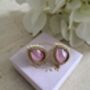 Pink Gold Stud Earrings, thumbnail 2 of 3