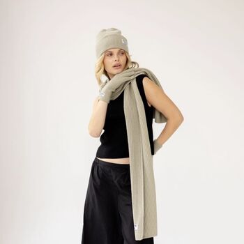 Recycled Bottle Beanie Artic Grey, 5 of 5