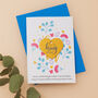 Personalised Easter Flowers Hug Token Card, thumbnail 1 of 6