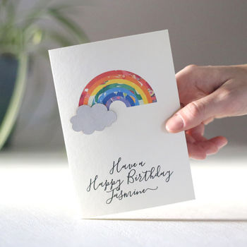 Personalised Rainbow Children's Birthday Card, 4 of 4