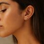 Christmas Sparkle Sterling Silver Crystal Star Earrings, thumbnail 4 of 8
