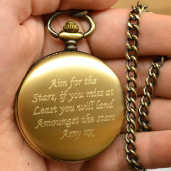 Personalised Pocket Watch With An Octagonal Design, 5 of 6