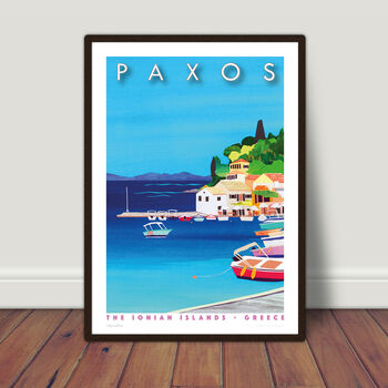 Paxos, Greek Island Print, Can Be Personalised, 2 of 3