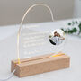 Personalised Heart Light Up Message And Photo Plaque With Stand, thumbnail 1 of 3