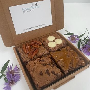 Four Brownies Mixed Flavours Letterbox Gift Gluten Free, 3 of 4