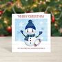 Personalised Rugby Christmas Card Team Colours, thumbnail 1 of 5
