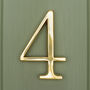 Premium Floating Plain House Numbers In Brass Finish, thumbnail 10 of 12