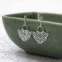 Sterling Silver Dangly River Ripples Earrings, thumbnail 1 of 4