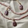 Pink Baroque Pearl Necklace, thumbnail 3 of 5