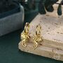 Sterling Silver Flying Dragon Huggie Hoop Earrings, thumbnail 4 of 11