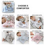 Personalised Blue Cellular Blanket And Comforter Hamper, thumbnail 3 of 12