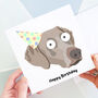 Weimaraner Birthday Card, thumbnail 2 of 2