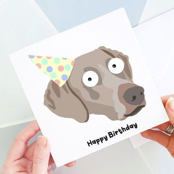 Weimaraner Birthday Card, 2 of 2