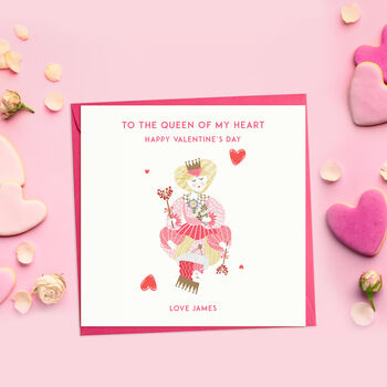 To The Queen Of My Heart Valentine's Day Card, 2 of 8