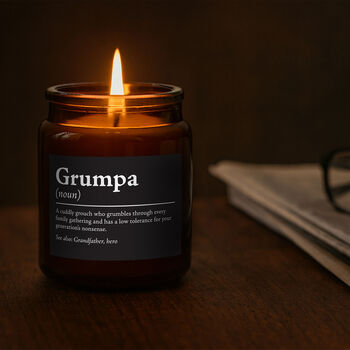 Brown Jar Candle • “Grumpa” • Scented Jar Candle • Gift For Him • Special Grandpa • Novelty Candle • Humor Candle, 2 of 3