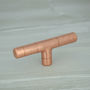 Copper Pull, T Shaped With Ridging Detail, thumbnail 9 of 10