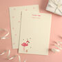 Personalised Flamingo Birthday Thank You Cards, thumbnail 1 of 4