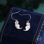 Sterling Silver Otter Drop Earrings, thumbnail 5 of 10
