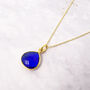 Sapphire September Birthstone Gold Plated Necklace, thumbnail 1 of 6