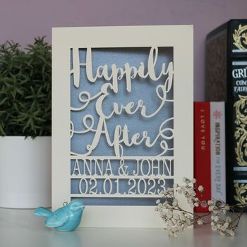 Personalised Papercut Happily Ever After Card, 10 of 10
