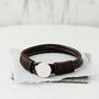 Personalised Hidden Message Silver And Leather Bracelet, thumbnail 1 of 6