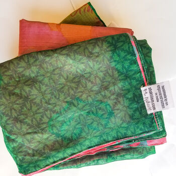 Large Zero Waste Upcycled Sari Gift Wrap, 10 of 12