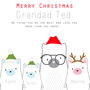 Merry Christmas Bear Grandpa Card, thumbnail 3 of 3