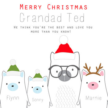 Merry Christmas Bear Grandpa Card, 3 of 3