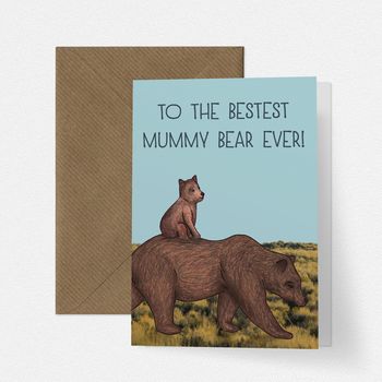 Cute Mummy Bear Mothers Day Card, 2 of 2