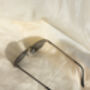 Black Rectangle Wire Frame Sunglasses, thumbnail 2 of 3